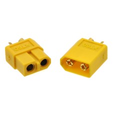 Konektor 2 POL (M)+(Ž) za kabel, 65A, žuti, POLOLU XT60