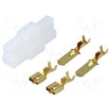 Konektor 2 POL (M)+(Ž) za kabel, plosnati kontakti