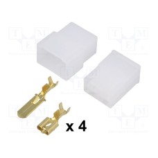 Konektor 4 POL (M)+(Ž) za kabel, plosnati kontakti