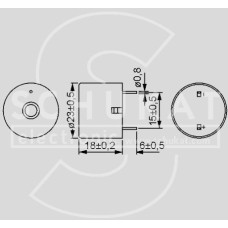 PIEZO BUZZER BZ 08 stalni ton 3-20 V DC, 3,7 kHz PIEZO BUZZER BZ 08 stalni ton 3-20 V DC, 3,7 kHz