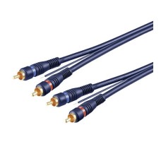 Kabel GOOBAY, 2xRCA (M) na 2xRCA (M) sa masom, 5m, bulk