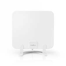 Antena NEDIS DVB-T/T2, 0-25km, sobna, 30dB, FM/VHF/UHF, LTE 700 filter, DAB, aktivna, bijela Antena NEDIS DVB-T/T2, 0-25km, sobna, 30dB, FM/VHF/UHF, LTE 700 filter, DAB, aktivna, bijela