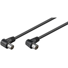 Kabel GOOBAY, antenski (M) na (Ž), crni, 1.5m, kutni, bulk
