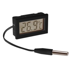Termometar ugradbeni -50 +100 °C crni, 30x48x15mm