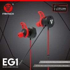 Slušalice FANTECH EG1, gaming, in-ear, mikrofon, crne