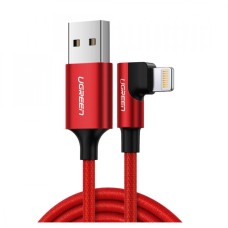 Kabel UGREEN, kutni Lightning na USB A 2.0 (M), kutni 90°, crveni, 1m