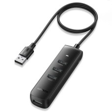 USB HUB UGREEN, USB A 3.0, 4-portni, crni, 1m