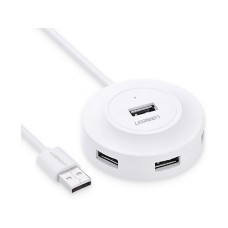 USB HUB UGREEN, USB A 2.0, 4-portni, bijeli, 1m