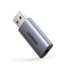 Adapter UGREEN, USB A na 3.5mm, sivi