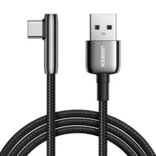 Kabel UGREEN, kutni USB C (M) na USB A 2.0 (M), 3A, crni, 1m