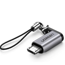 Adapter UGREEN, USB micro B (M) na USB C (Ž), sivi