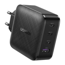 Kućni punjač UGREEN, 65W, 3x USB C, USB A, crni