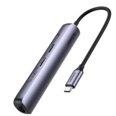 USB HUB UGREEN, USB C na 2x USB A 3.0, HDMI, RJ45, Power Delivery