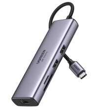 USB HUB UGREEN, USB C na 2x USB A 3.0, HDMI, RJ45, SD&TF, PD 4K 60Hz