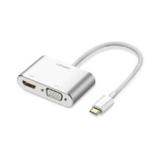 Adapter UGREEN, Type C na HDMI, VGA, bijeli