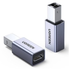 Adapter UGREEN, USB C (Ž) na USB B (M), sivi