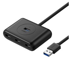 USB HUB UGREEN, USB A 3.0, 4-portni, crni, 50cm