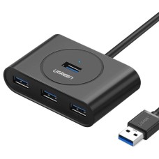 USB HUB UGREEN, USB A 3.0, 4-portni, crni, 1m
