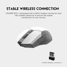 Miš FANTECH Cruiser WG11-W Gaming, bežičn, 2400 DPI, bijeli