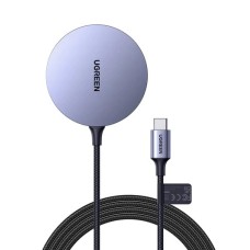 Kućni punjač UGREEN, do 15W, MagSafe, bežični, sivi
