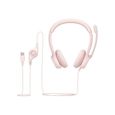 Slušalice LOGITECH H390 USB A, žičane, On-ear, roze Slušalice LOGITECH H390 USB A, žičane, On-ear, roze