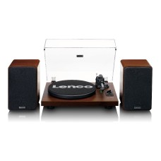 Gramofon LENCO LS-600WA, sa zvučnicima, Bluetooth 5, ugrađeno predpojačalo i pojačalo, RCA izlaz, 2x30W RMS, 33 i 45 RPM, Audio-Technica cartridge AT...