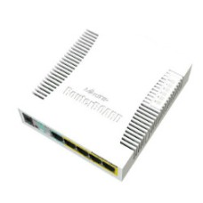 Switch MIKROTIK Cloud Smart Switch CSS106-1G-4P-1S (RB260GSP), 5-port Gigabit PoE-out smart preklopnik sa SFP cage, SwOS, plastično kućište, PSU, 53W