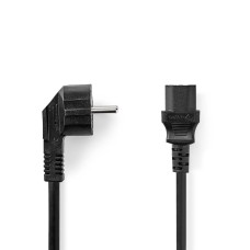 Kabel NEDIS CEGL10000BK30, mrežni EURO, kutni, 3m