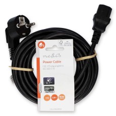 Kabel NEDIS CEGL10000BK50, mrežni EURO, kutni, 5m