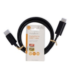 Kabel NEDIS, DisplayPort (M) na HDMI (M), crni, 2m, polybag Kabel NEDIS, DisplayPort (M) na HDMI (M), crni, 2m, polybag