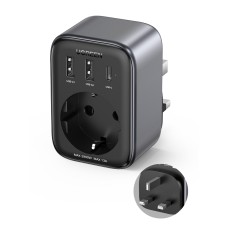 Utikač šuko adapter UGREEN, EURO utičnica na UK utikač