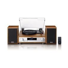 Gramofon LENCO MC-160WD, sa HiFi Stereo sustavom 2x10W, DAB, DAB+, FM radio, Bluetooth 5.0, RCA izlaz, AUX ulaz, USB A PC kodiranje, 33,45 i 75 RPM,...