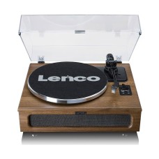 Gramofon LENCO LS-410WA, 4 ugrađena zvučnika 2x15W, 2x10W, Bluetooth 5, ugrađeno predpojačalo, RCA izlaz, AUX ulaz, 33 i 45 RPM, Audio-Technica AT360...