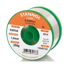 TINOL BEZOLOVNI 1/4kg 1mm 99%Sn 1%Cu Stannol HS10 TC Ecoloy 2,5%