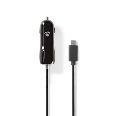Auto punjač NEDIS CCHAC300ABK, 15W, USB C, crno sivi