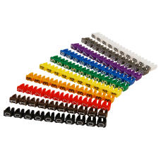 Oznaka za žicu, 4-6mm2, brojevi 0-9, u boji, 100 komada