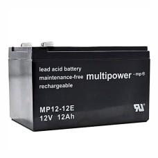 Baterija akumulatorska MULTIPOWER MP12-12E 12V 12Ah F6.3 151x98x93 mm