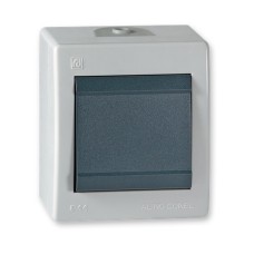 Jednopolni prekidač, ALING CONEL, nadžbukna, 10A, 250V~, sivi, A251.1A Jednopolni prekidač, ALING CONEL, nadžbukna, 10A, 250V~, sivi, A251.1A