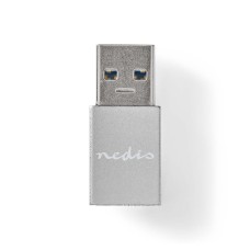 Adapter NEDIS USB A 3.2 Gen 1 (M) na USB C 3.2 Gen 1 (Ž), srebrni