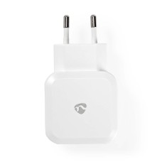 Kućni punjač NEDIS WCHAU484AWT, 24W, 2x USB A, bijeli