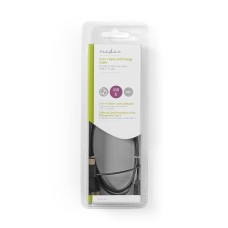 Kabel NEDIS CCGB60610BK10, 2U1 Sync+Charge, USB A (M) na USB C/micro B 2.0 (M), crni, 1m