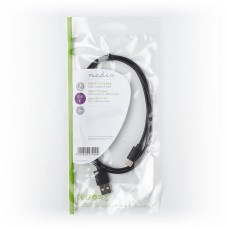 Kabel NEDIS CCGP60600BK10, USB A (M) na USB C (M), crni, 1m