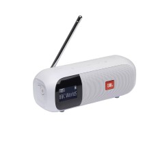 Prijenosni bluetooth zvučnik FM JBL TUNER 2, Bluetooth 4.2, DAB/DAB+ i FM radio, 5W RMS, vodootporan IPX7, bijeli, JBLTUNER2WHT