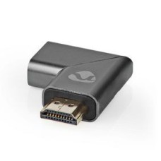 Adapter NEDIS, HDMI (M) na HDMI (Ž), kutni 90°, sivi