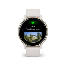 Pametni sportski sat GARMIN Vivoactive 5 010-02862-11, Ivory Cream Gold remen