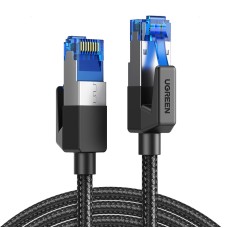 Kabel UGREEN, Patch, CAT8, OD5.5mm, pleteni, crni, 1.5m