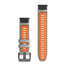 Zamjenski remen GARMIN QuickFit, 22mm, silikonski, Fog Gray/Ember Orange, 010-13280-02