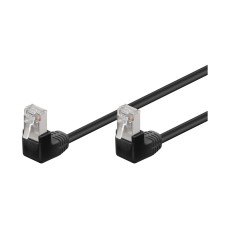 Kabel GOOBAY 96077, Patch, CAT 5e F/UTP, 2x kutni, crni, 0.5m