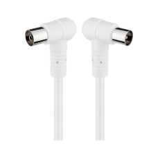 Kabel GOOBAY, antenski (M) na (Ž), bijeli, 2.5m, kutni, bulk