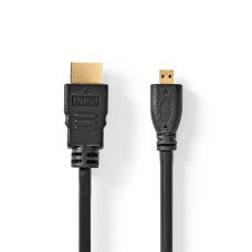 Kabel NEDIS CVGL34700BK15, HDMI (M) na micro HDMI (M), crni, 1.5m, 4K@30Hz, ethernet Kabel NEDIS CVGL34700BK15, HDMI (M) na micro HDMI (M), crni, 1.5m, 4K@30Hz, ethernet